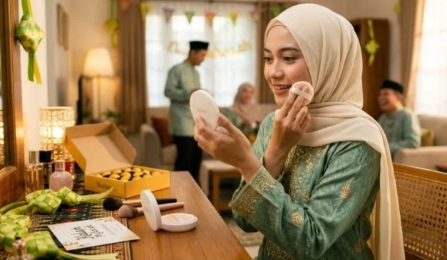 Bedak Glowing Untuk Lebaran, Hasil Makeup Tampak Flawless