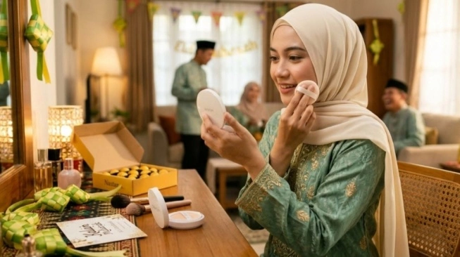 Bedak Glowing Untuk Lebaran, Hasil Makeup Tampak Flawless