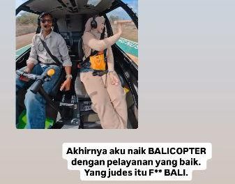 Usai Kecewa! Ria Ricis Pamer Terbang Naik Helikopter Di Bali